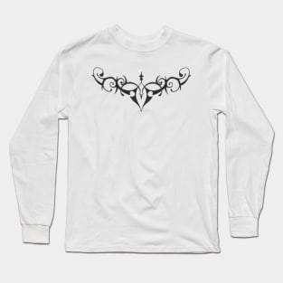 Tatoo art black tribal line Long Sleeve T-Shirt